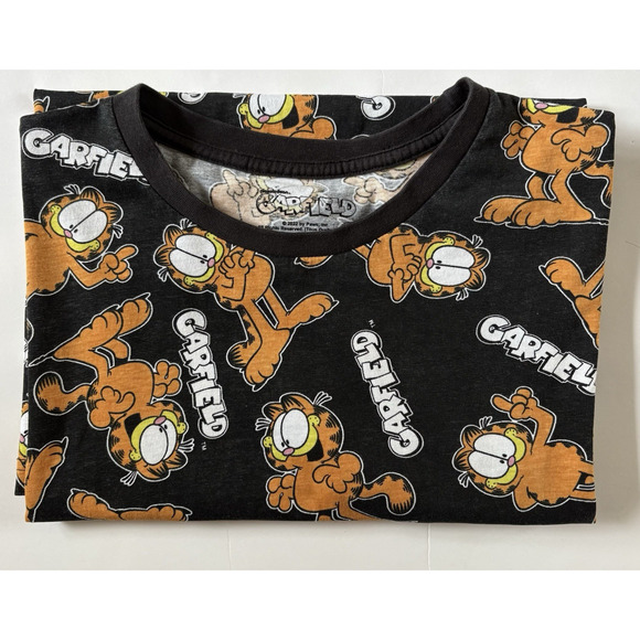 Nickelodeon Garfield Small All-Over Print Graphic Tee Cotton Nostalgic Cartoon - Picture 3 of 9